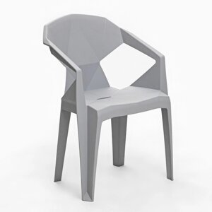 Кресло для сада 'Epica' серое, макс. нагрузка 120 кг, 41,5 х 56,5 х 81 см