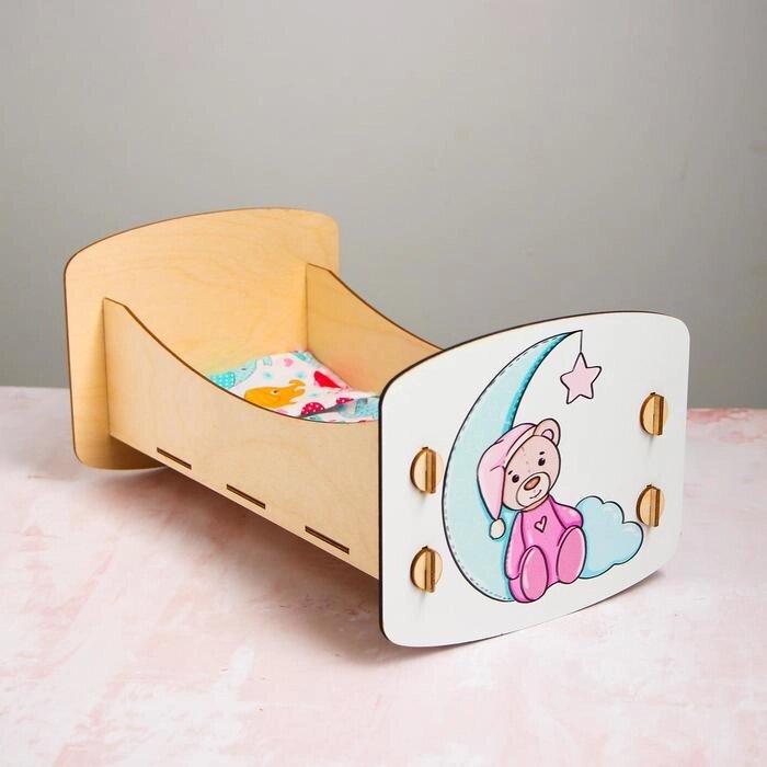 Кроватка для кукол до 32 см 'Соня', серия 'Облака' от компании Интернет-магазин "Flap" - фото 1