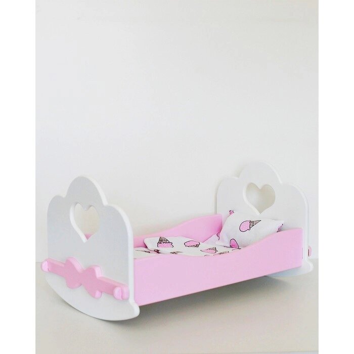 Кроватка качалка 'Сердце' с постельным бельём от компании Интернет-магазин "Flap" - фото 1