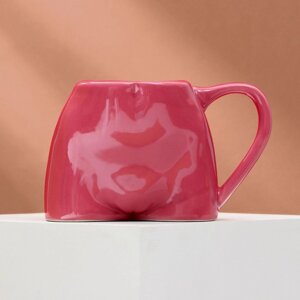 Кружка керамическая 'Ева' розовая, 150 мл, цвет розовый