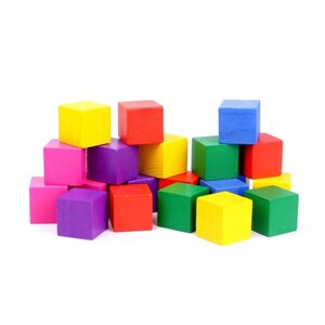 Кубики 'Цветные' 20 элементов