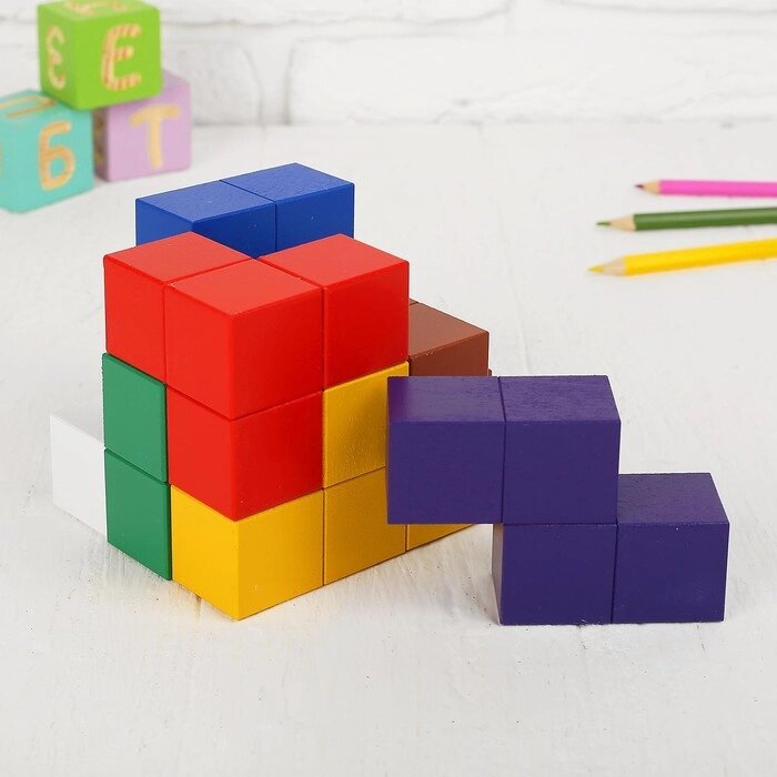 Кубики 'Кубики для всех', кубик 3 x 3 см, пособие в наборе от компании Интернет-магазин "Flap" - фото 1
