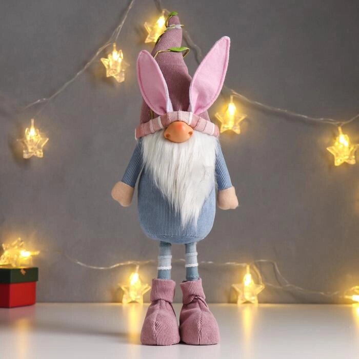Кукла интерьерная 'Дед Мороз в розово-голубом наряде, в колпаке с ушками' 48х10х13 см от компании Интернет-магазин "Flap" - фото 1