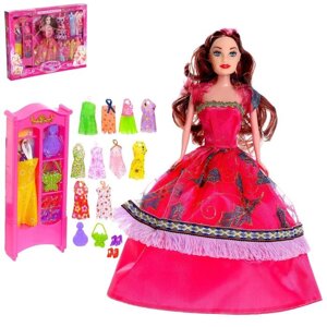 Кукла-модель 'Анна' с набором платьев, с аксессуарами, цвета МИКС