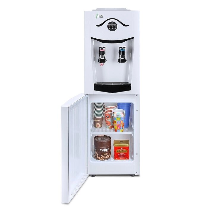 Кулер для воды с холодильником Ecotronic K21-LF, нагрев и охлаждение,500/120 Вт, бело-чёрный от компании Интернет-магазин "Flap" - фото 1
