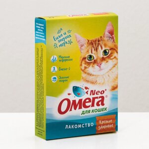 Лакомство Омега Neo для кошек, с морскими водорослями, 90 табл. (комплект из 5 шт.)