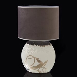 Лампа 'Луара'белая с серебром, керамика, 30x15xh27 см