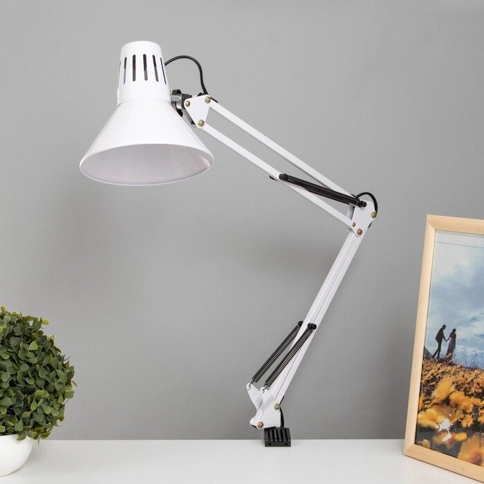 Лампа на зажиме 101 'Сорес, белая' E27 40W RISALUX от компании Интернет-магазин "Flap" - фото 1
