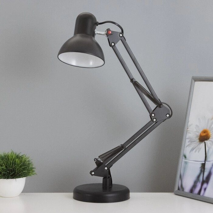 Лампа настольная Е27, h55 см, шарнирная черная RISALUX от компании Интернет-магазин "Flap" - фото 1
