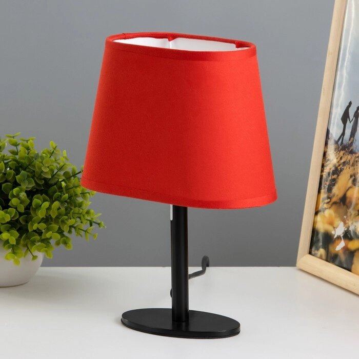 Лампа настольная Harry 1х15Вт Е14 черный/красный 20х10х26,5см RISALUX от компании Интернет-магазин "Flap" - фото 1
