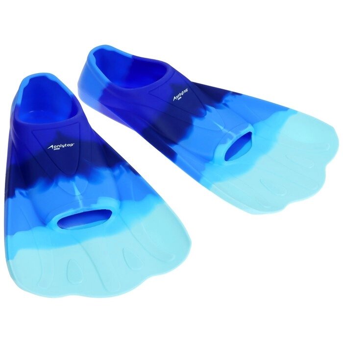 Ласты для плавания ONLYTOP, р. 33-35, цвет синий/голубой от компании Интернет-магазин "Flap" - фото 1