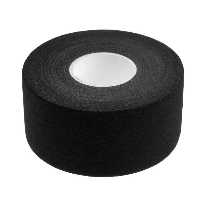 Лента клейкая ТУНДРА, тканевая, хоккейная, черная, 300 мкм, 48 мм х 25 м от компании Интернет-магазин "Flap" - фото 1