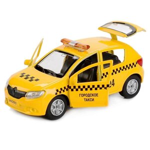 Машина металл 'Renault Sandero такси' 12см, открываются двери, инерционная