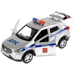 Машина металлическая Hyundai Creta 'Полиция'12 см, световые и звуковые эффекты, открываются двери