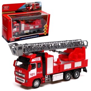 Машина металлическая 'Пожарная машина'21 см, световые и звуковые эффекты, подвижные детали, инерция