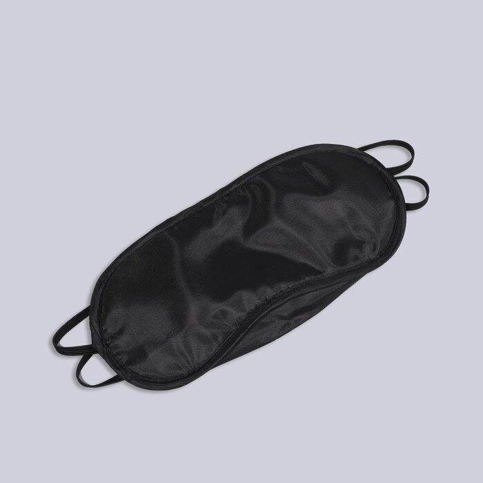 Маска для сна с носиком, двойная резинка, 18 x 8,5 см, цвет чёрный от компании Интернет-магазин "Flap" - фото 1