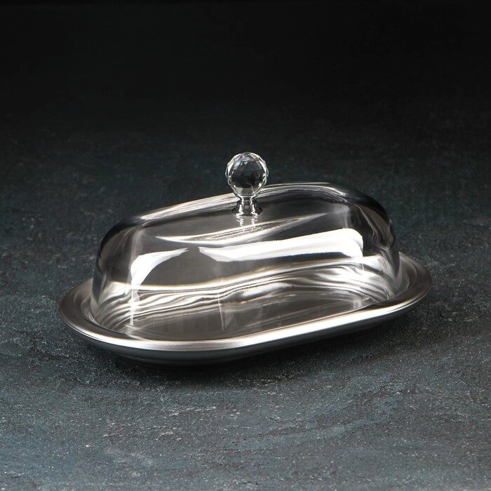 Масленка, 19,8x13,1 см, цвет серебряный от компании Интернет-магазин "Flap" - фото 1