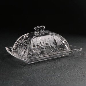 Маслёнка стеклянная 'Венеция'17x12 см