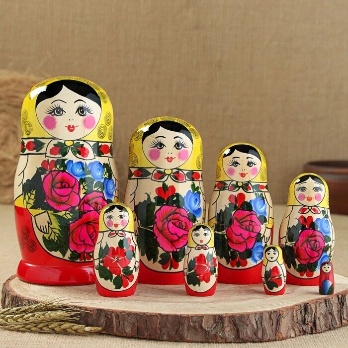 Матрёшка 'Семёновская', 8 кукольная, высшая категория от компании Интернет-магазин "Flap" - фото 1