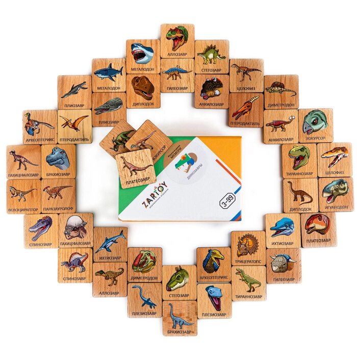 Мемори 'Динозавры', в картонной коробочке от компании Интернет-магазин "Flap" - фото 1