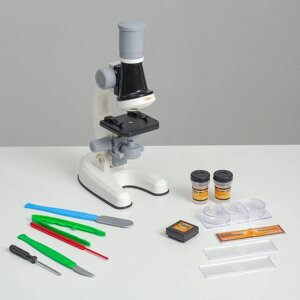 Микроскоп 'Юный ботаник' кратность до х1200, белый, подсветка