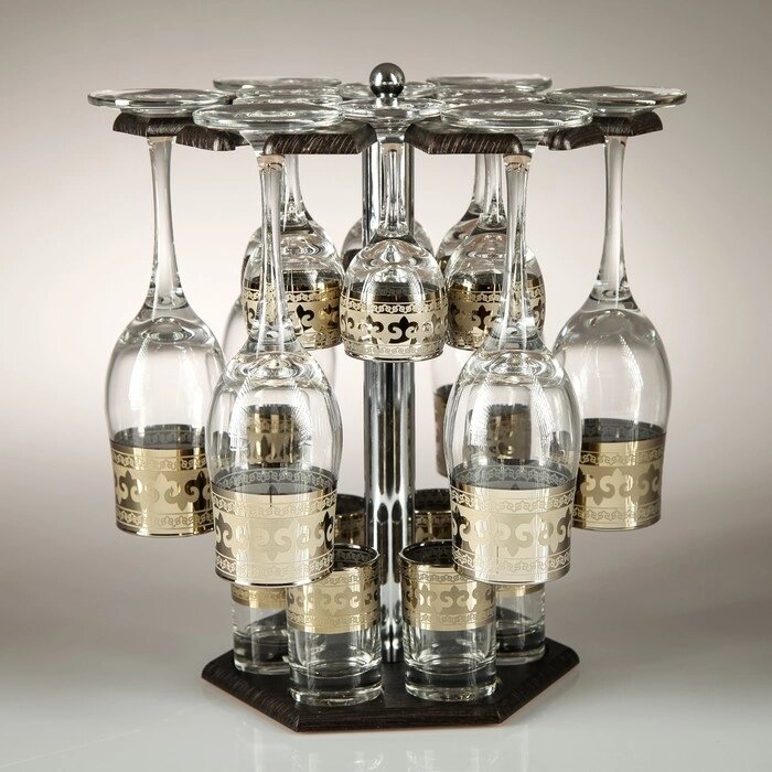 Мини-бар 18 предметов шампанское Карусель Византия, темный 200/55/50 мл от компании Интернет-магазин "Flap" - фото 1