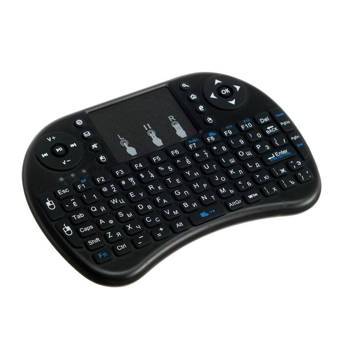 Мини-клавиатура LuazON BKB-1.0, беспроводная для ТВ, ПК и моб. уст-в, черная от компании Интернет-магазин "Flap" - фото 1