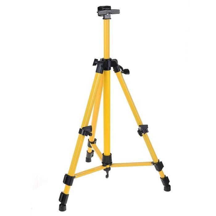 Мольберт телескопический, тренога, металлический, жёлтый, размер 51 - 153 см от компании Интернет-магазин "Flap" - фото 1