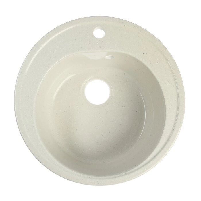 Мойка AGATA AG7C8, врезная, 500 х 180 мм, круглая, цвет белый от компании Интернет-магазин "Flap" - фото 1