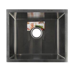 Мойка кухонная AFLORN AF95043, врезная, S3,0 и 0,8 мм, 50х43х20 см, сифон, сатин