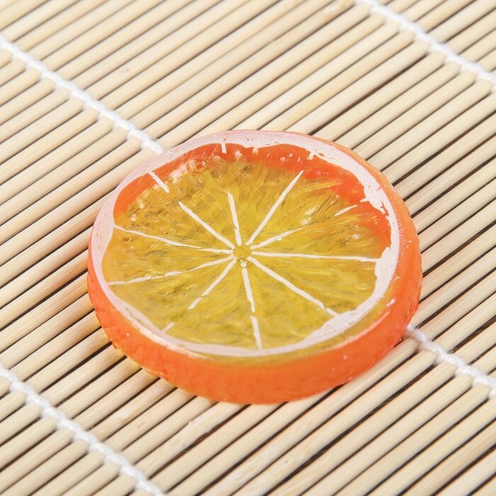 Муляж кусочек апельсин d-5 см (фасовка 10 шт, цена за 1 шт) (комплект из 10 шт.) от компании Интернет-магазин "Flap" - фото 1