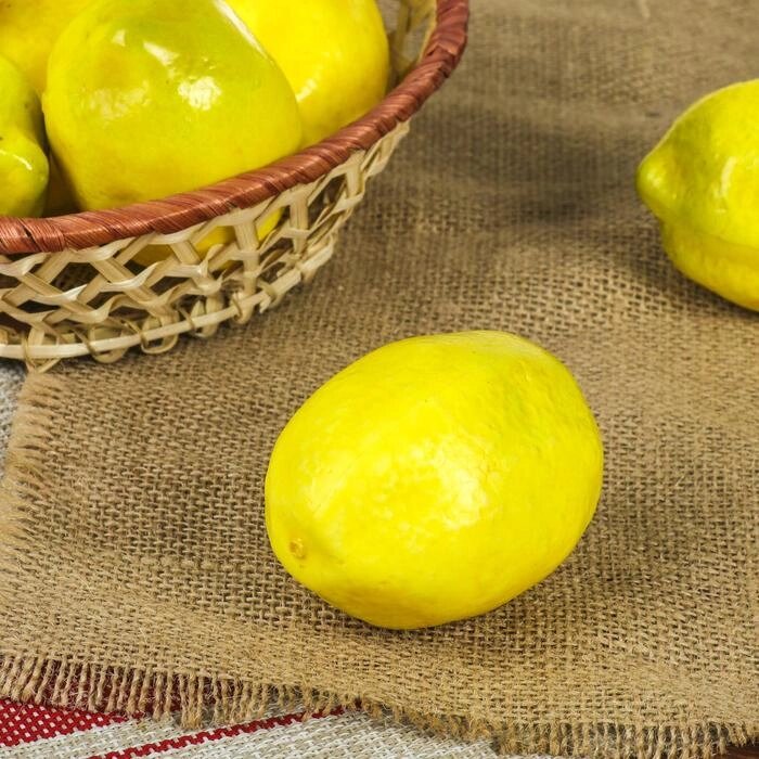 Муляж 'Лимон' 10 см, жёлтый (комплект из 10 шт.) от компании Интернет-магазин "Flap" - фото 1