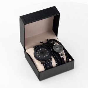 Мужской подарочный набор 'Туз' 2 в 1 наручные часы, браслет