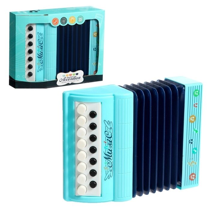Музыкальная игрушка аккордеон 'Музыкальный взрыв', 13 клавиш, работает от батареек, цвета МИКС от компании Интернет-магазин "Flap" - фото 1