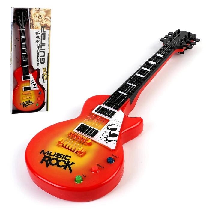 Музыкальная игрушка-гитара 'Электро', световые и звуковые эффекты, работает от батареек от компании Интернет-магазин "Flap" - фото 1