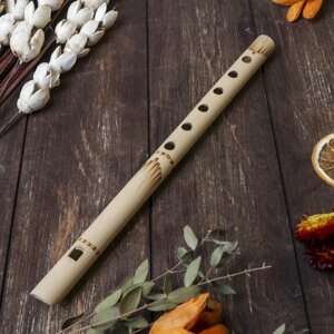 Музыкальный инструмент бамбук 'Флейта светлая' 30x1,8x1,8 см