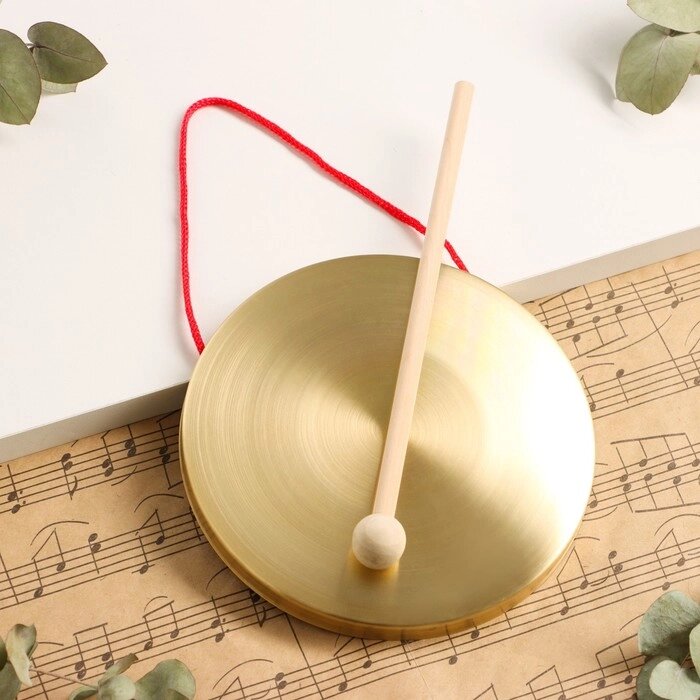 Музыкальный инструмент Гонг Music Life 15 см, колотушка в комплекте от компании Интернет-магазин "Flap" - фото 1