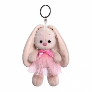 Мягкая игрушка-брелок 'Зайка Ми в розовой юбке и с бантиком'14 см