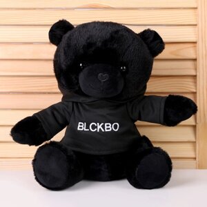 Мягкая игрушка 'Чёрный медведь' в кофте, 26 см