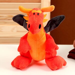 Мягкая игрушка 'Дракон'22 см, цвет оранжевый