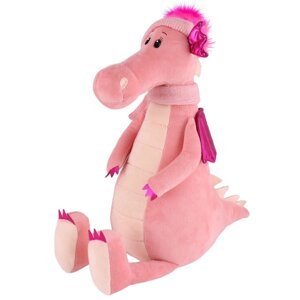 Мягкая игрушка 'Дракон Эмма'розовая шапка с помпоном, 30 см