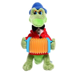 Мягкая игрушка 'Крокодил Гена с аккордеоном'21 см, звук