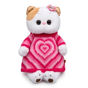 Мягкая игрушка 'Ли-Ли в вязаном платье с сердцем'24 см