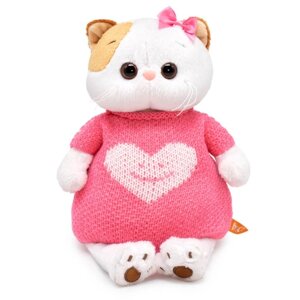 Мягкая игрушка 'Ли-Ли'в вязаном платье с сердцем'24 см