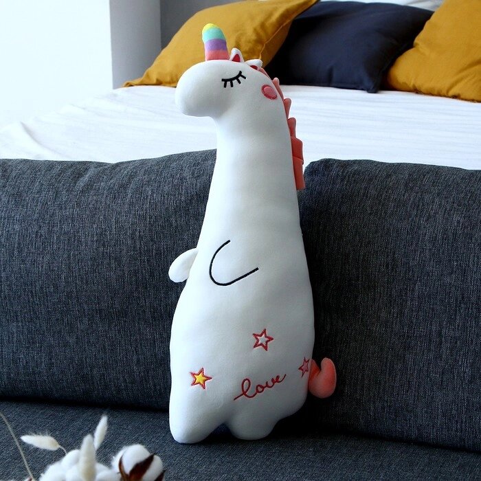 Мягкая игрушка-подушка 'Единорожка', 60 см, цвет белый от компании Интернет-магазин "Flap" - фото 1