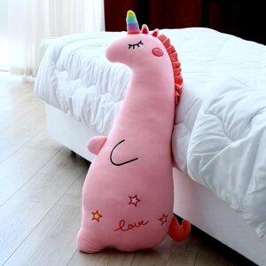 Мягкая игрушка-подушка 'Единорожка'80 см, цвет розовый