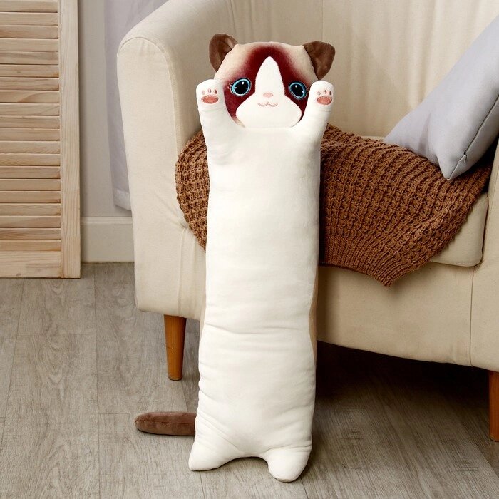 Мягкая игрушка-подушка 'Кот сиам', 70 см, разноцветный от компании Интернет-магазин "Flap" - фото 1