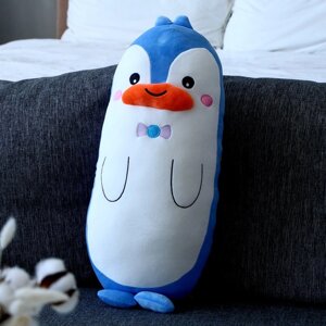 Мягкая игрушка-подушка 'Пингвин с бантиком'50 см, цвет бело-голубой