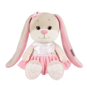 Мягкая игрушка 'Зайка Лин в серебристо-розовом платье'20 см