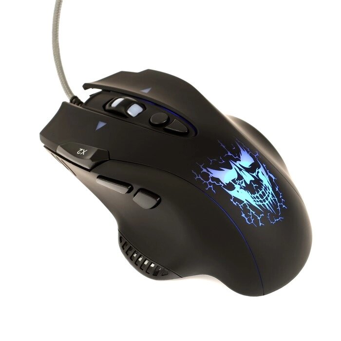 Мышь Qumo Devastator M12, игровая, проводная, 8 кнопок, подсветка, 3200 dpi, USB, чёрная от компании Интернет-магазин "Flap" - фото 1